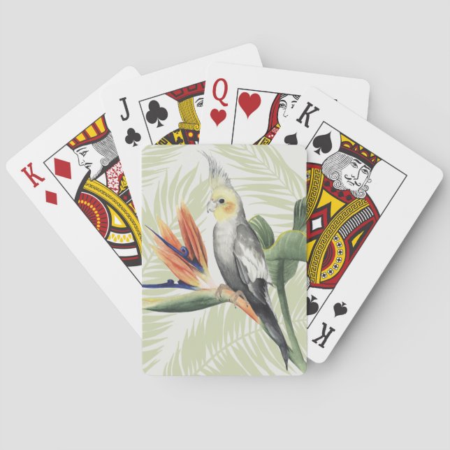 Jeu De Cartes Palm Leaves With Black Bird (dos)