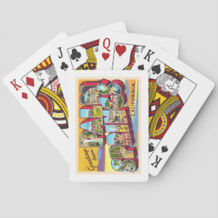 Jeu De Cartes Palm Springs California CA Grande Lettre carte pos