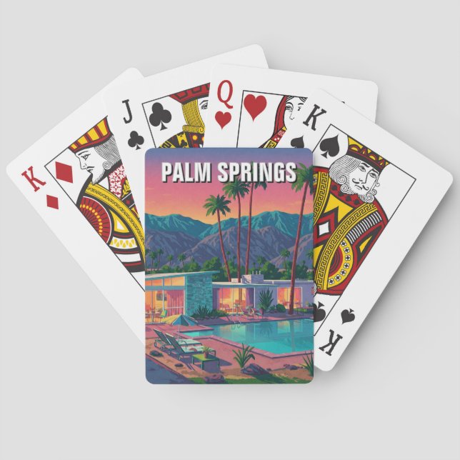 Jeu De Cartes Palm Springs Californie (dos)