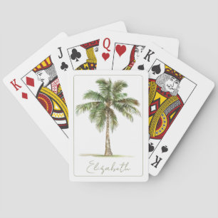Jeu De Cartes Palmier de bord de mer personnalisé