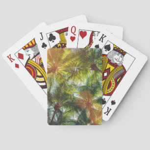 Jeu De Cartes Palmiers de noix de coco sur la plage