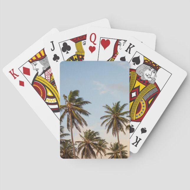 Jeu De Cartes Palmiers de vacances tropicaux (dos)