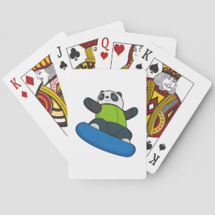 Jeu De Cartes Panda a Snowboarder