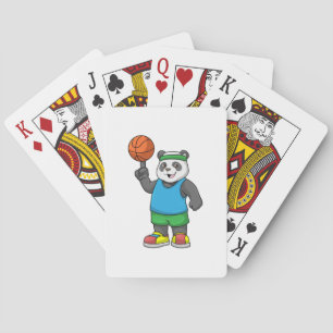 Jeu De Cartes Panda aux sports avec basket-ball