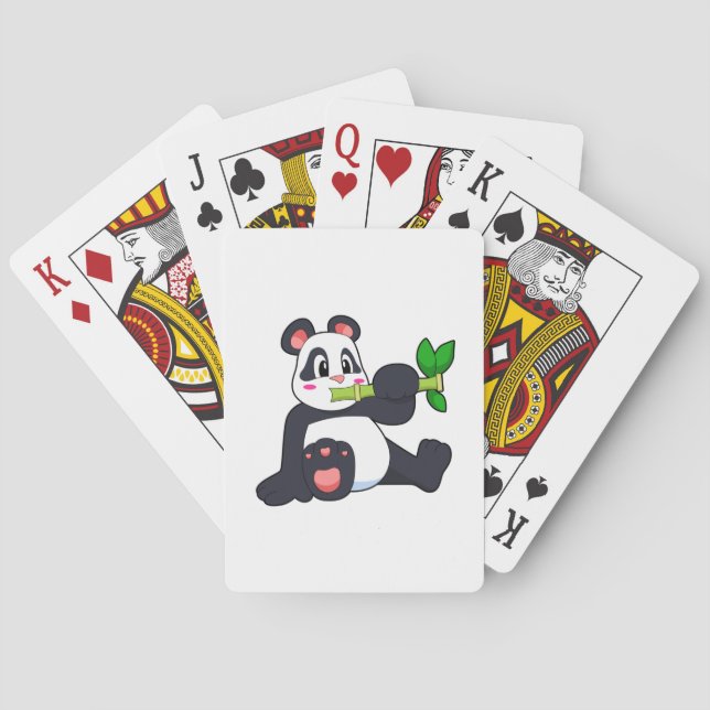 Jeu De Cartes Panda avec bambou (dos)