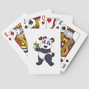 Jeu De Cartes Panda avec fleur de bambou