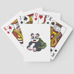 Jeu De Cartes Panda comme randonneur avec sac à dos