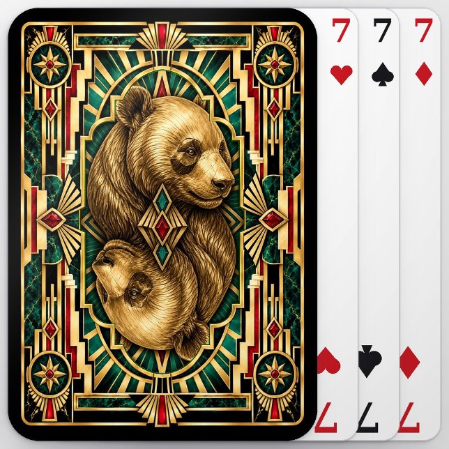 Jeu De Cartes Panda, faune Art déco (Créateur téléchargé)