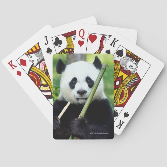 Jeu De Cartes Panda géant tenant le bambou (dos)
