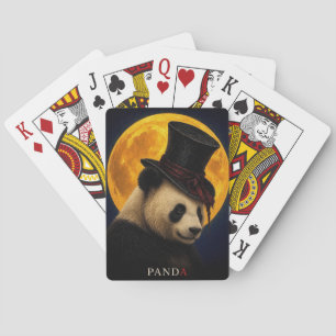 Jeu De Cartes Panda Haut-de-forme Gothique Surréaliste