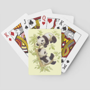 Jeu De Cartes Panda joue dans un arbre