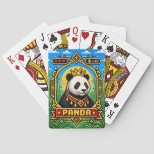 Jeu De Cartes Panda Rétro Pixel Art 8-Bit