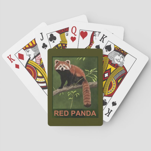 Jeu De Cartes Panda rouge (dos)