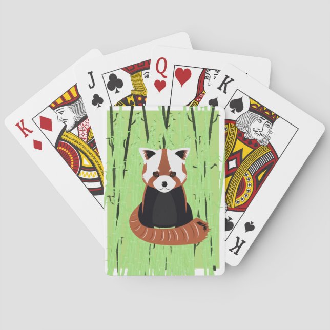 Jeu De Cartes Panda rouge (dos)