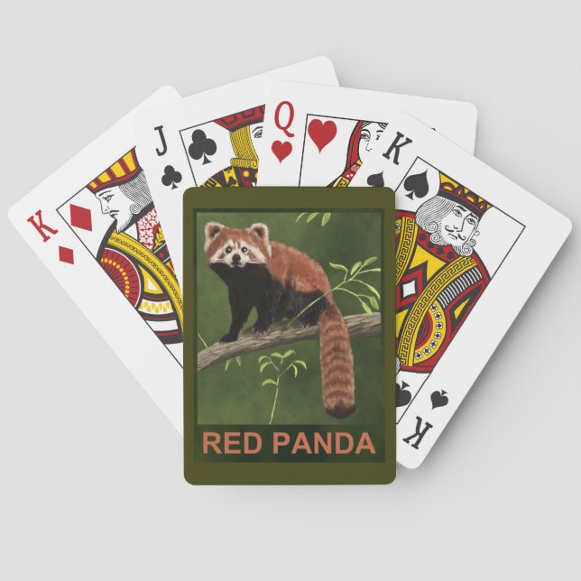 Jeu De Cartes Panda rouge (dos)