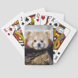 Jeu De Cartes Panda Rouge Mignonne Vous Manque Tellement