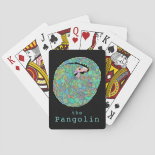 Jeu De Cartes Pangolin Espèces en voie de disparition Faune Art 