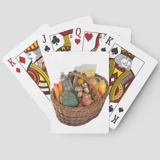 Jeu De Cartes Panier avec aliments fruits et légumes (dos)
