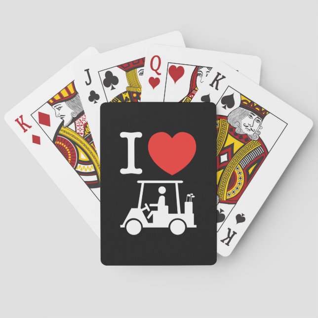 Jeu De Cartes Panier de golf I Heart (Love) (dos)