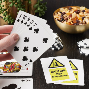 Jeu De Cartes Panneau d'avertissement de température élevée