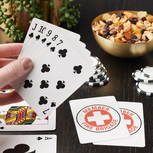 Jeu De Cartes Panneau de brigade de pompiers membre Croix-Rouge  (Créateur téléchargé)