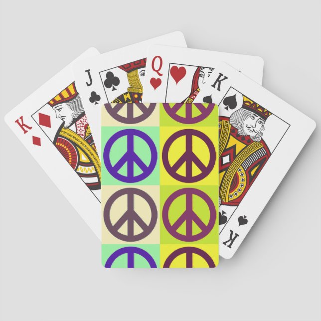 Jeu De Cartes Panneau de Paix Pop Art (dos)