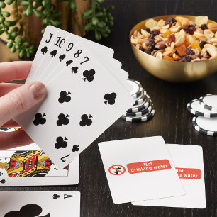 Jeu De Cartes Panneau de sécurité pour eau non potable