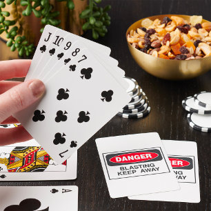 Jeu De Cartes Panneau de signalisation d'avertissement de danger
