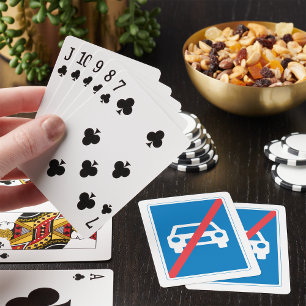 Jeu De Cartes Panneau de signalisation de fin d'autoroute