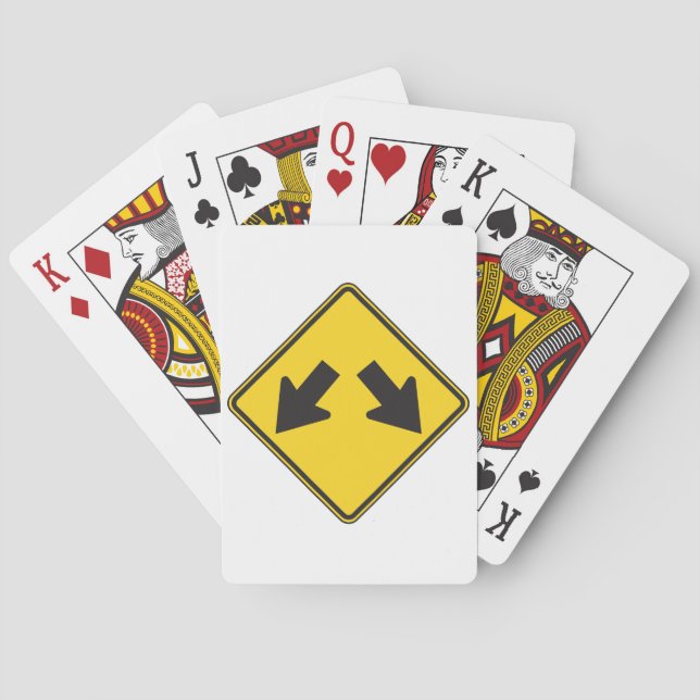 Jeu De Cartes Panneau de signalisation routier d'avertissement d (dos)