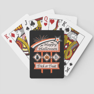 Jeu De Cartes Panneau d'Halloween Vintage rétros - Tricoter ou t