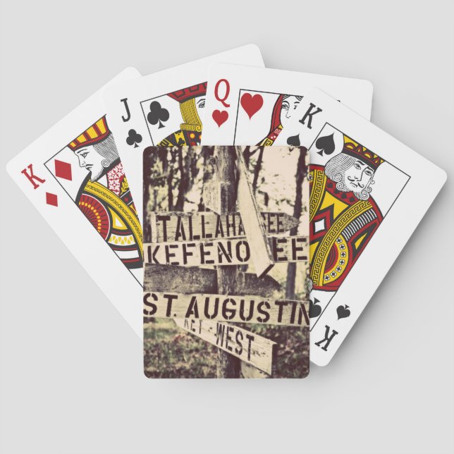 Jeu De Cartes Panneau directionnel Floride (dos)