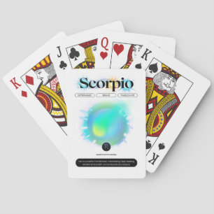Jeu De Cartes Panneau moderne Zodiac Scorpio Quote d'eau Élément