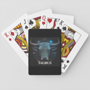 Jeu De Cartes Panneau Taurus Le Taureau Zodiaque Jouer aux carte