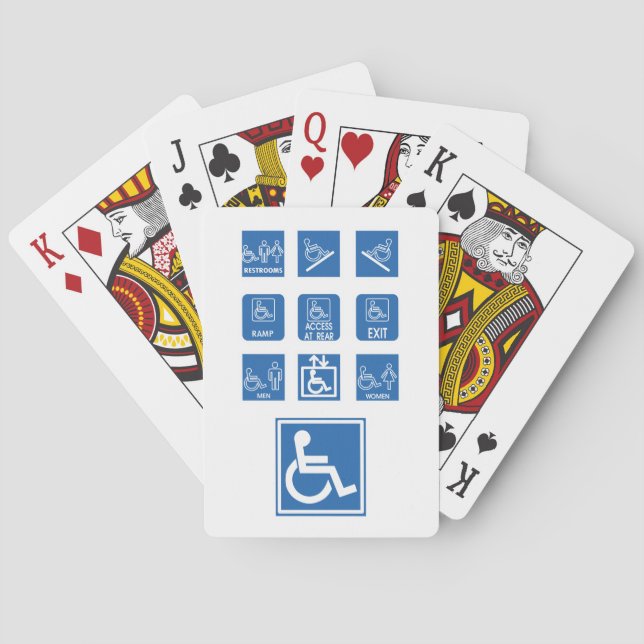 Jeu De Cartes Panneaux d'accessibilité en fauteuil roulant (dos)