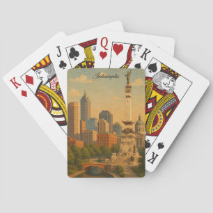 Jeu De Cartes Panorama de la ville d'Indianapolis dans l'Indiana
