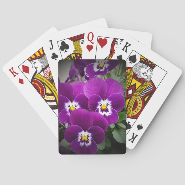 Jeu De Cartes Pansies violettes (dos)