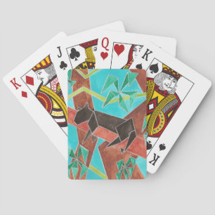 Jeu De Cartes Panthère de la jungle Original Abstrait Art