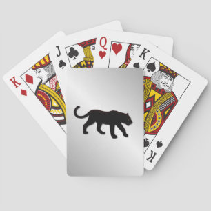 Jeu De Cartes Panthère noire sur argent