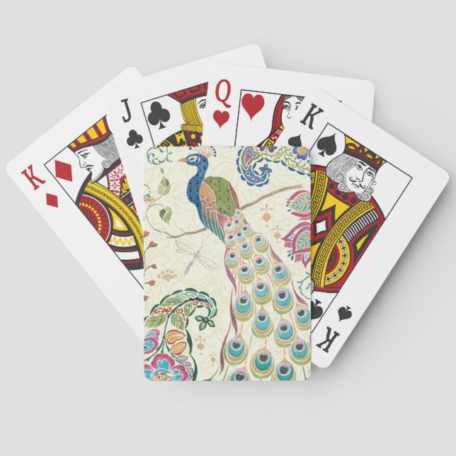 Jeu De Cartes Paon bleu majestueux (dos)