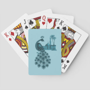 Jeu De Cartes Paon Bleu Romantique