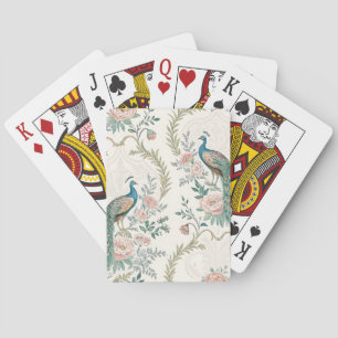 Jeu De Cartes Paon Élégant Floral Vintage (3)
