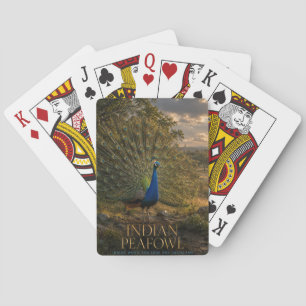 Jeu De Cartes Paon indien lisière de forêt ANIMALS Poker