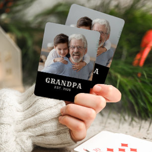 Jeu De Cartes Papa a Créé une Typographie Gras en Noir et Blanc