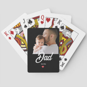 Jeu De Cartes Papa a établi un cadeau photo de script amusant cœ
