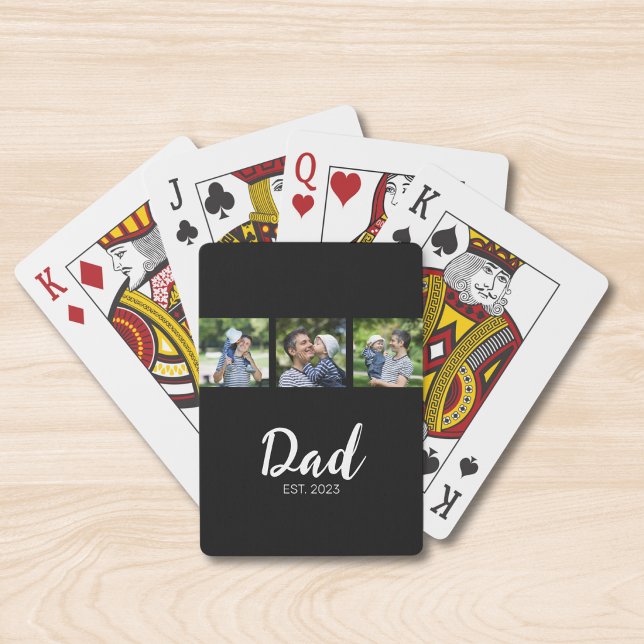 Jeu De Cartes Papa a établi un script gras moderne noir 3 Photo (Créateur téléchargé)