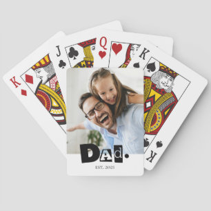 Jeu De Cartes Papa a établi une photo de famille personnalisée m