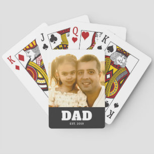 Jeu De Cartes Papa a établi une photo en noir et blanc gras