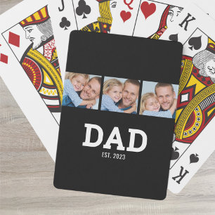 Jeu De Cartes Papa a établi une photo noire moderne et audacieus