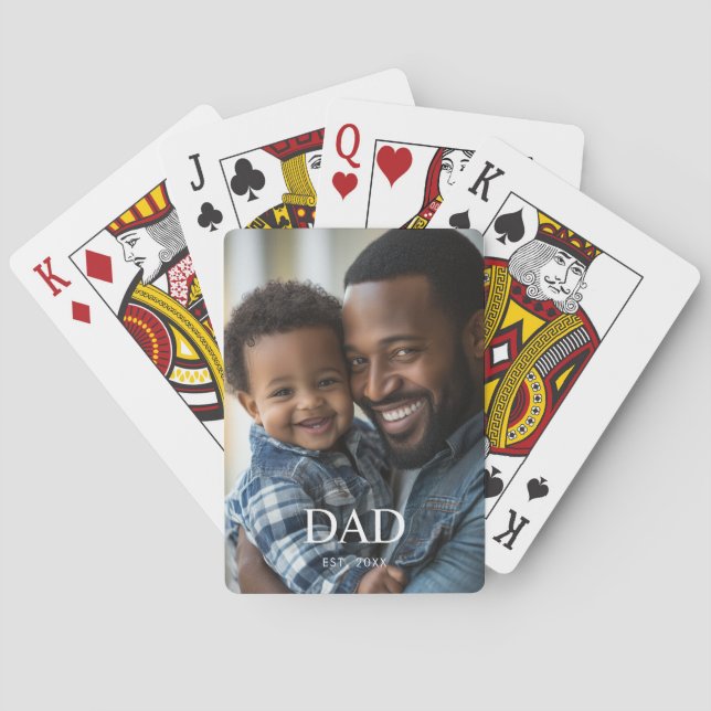 Jeu De Cartes Papa a établi une photo simple moderne  (dos)